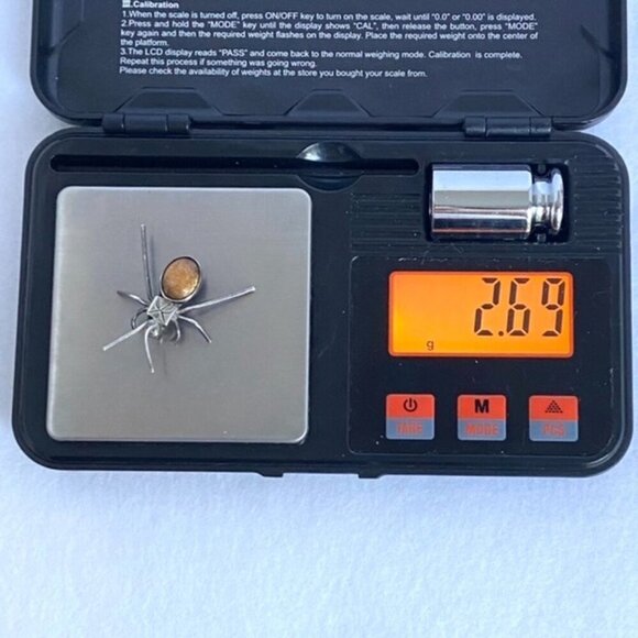 Sterling Silver 925 Oval Tigers Eye Cabochon Spider Critter Dainty Bug Brooch - Picture 10 of 16